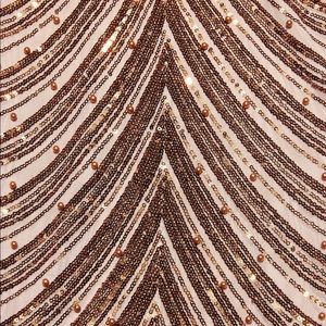 lady luxe embellished chevron midaxi dress in black